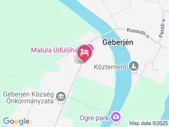 Matula Üdülőház Géberjén a térképen