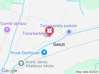 Tisza-kastély Geszt a térképen