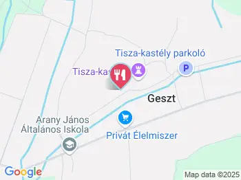 Tisza kastély kávézó Geszt a térképen
