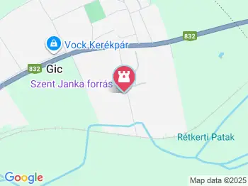Szent Janka forrás Gic a térképen