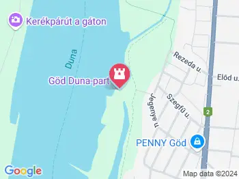 Dunapart Göd a térképen