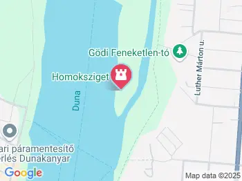 Homoksziget Göd a térképen