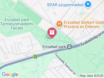 Erzsébet királyné szobra Gödöllő a térképen