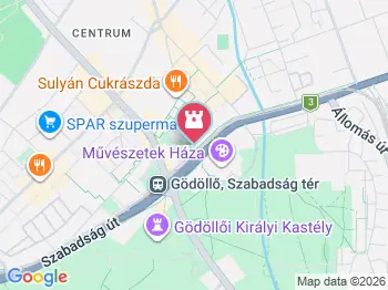 Nagy Sándor és Kriesch Laura szobra Gödöllő a térképen