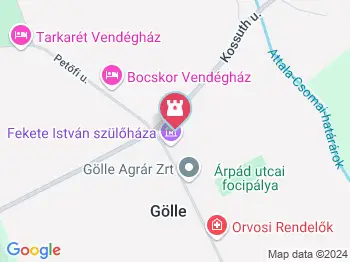 Fekete István Emlékház Gölle a térképen