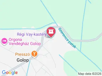Régi Vay-kastély Golop a térképen
