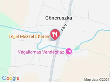 Tejjel Mézzel Étterem Göncruszka a térképen