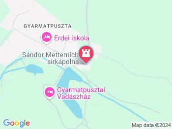 Sándor-Metternich sírkápolna Gyarmatpuszta a térképen