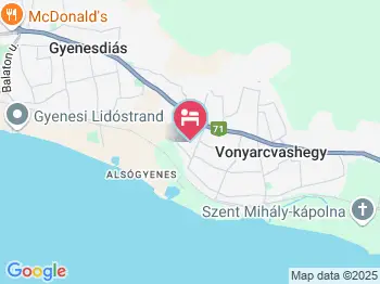 Attila Panzió Gyenesdiás a térképen