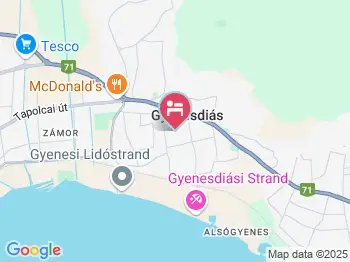 Balaton Apartman Gyenesdiás a térképen