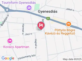 Bor Apartmanház Gyenesdiás a térképen