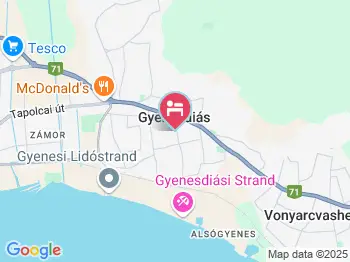 Éden Apartman Gyenesdiás a térképen