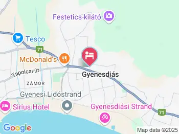 Kardos Apartman Gyenesdiás a térképen