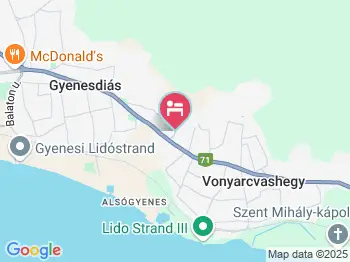 Kenesei Vendégház Gyenesdiás a térképen