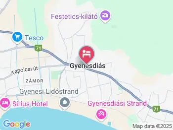 Kovács Apartmanház Gyenesdiás a térképen