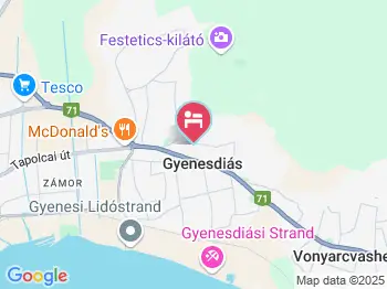 Kurucz Apartmanház Gyenesdiás a térképen