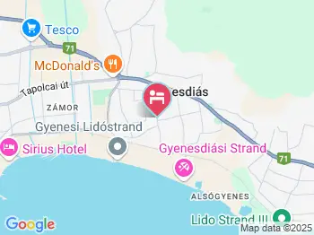Lavia Panzió Gyenesdiás a térképen
