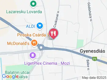 Piroska Csárda Gyenesdiás a térképen