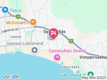 Réka Apartmanház Gyenesdiás a térképen