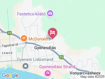 Rigó Vendégház Gyenesdiás a térképen