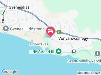 Takács Panzió Gyenesdiás a térképen