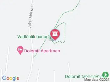 Vadlánlik barlang Gyenesdiás a térképen