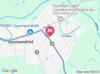 Hanna Vendégház Gyomaendrőd a térképen
