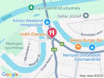 Hídfő Étterem Gyomaendrőd a térképen