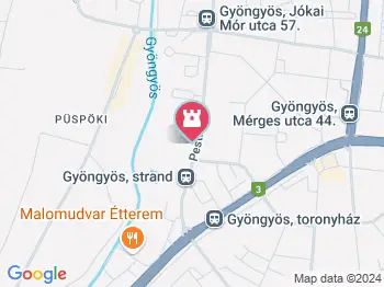 Gyöngyösi Uszoda és Termálstrand Gyöngyös a térképen