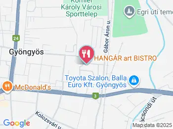 HANGÁR art BISTRO Gyöngyös a térképen