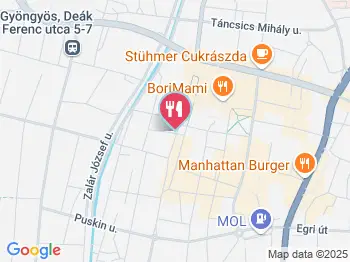 Hatlépcsős Presszó Gyöngyös a térképen