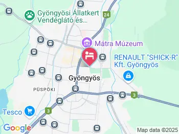 Hotel Opál Gyöngyös a térképen