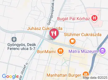 Juhász Cukrászda - Petőfi Sándor utca Gyöngyös a térképen