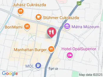 Kagyló Büfé Gyöngyös a térképen