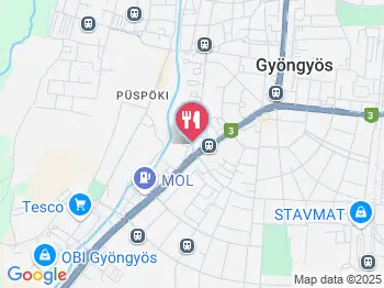 Malomudvar Étterem, Cukrászda , Panzió & Rendezvényház Gyöngyös a térképen