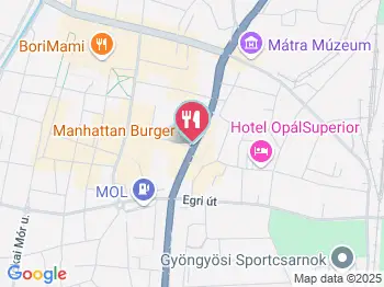 Manhattan Burger Gyöngyös a térképen
