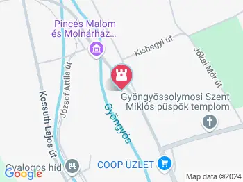 Szent Miklós templom Gyöngyössolymos a térképen