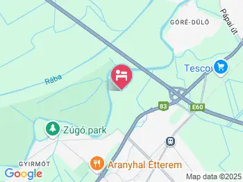 Achilles Tó Szabadidőpark & Üdülőfalu Győr a térképen