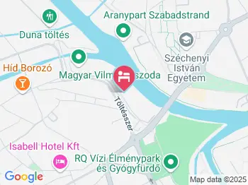 Amstel Hattyú Fogadó Győr a térképen