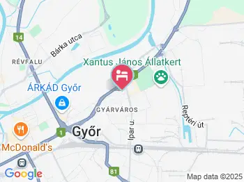 Apartman Gondola Győr a térképen