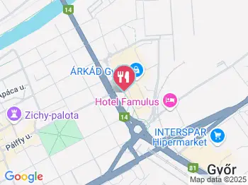 Aranycipó Pékség - Árkád Győr a térképen