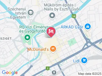 Barokk Hotel Promenád Győr a térképen