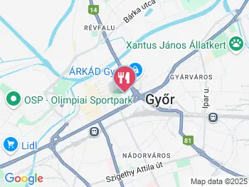 Club Carat Étterem Győr a térképen