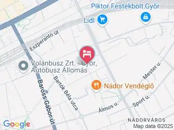 Corvin Hotel Győr a térképen