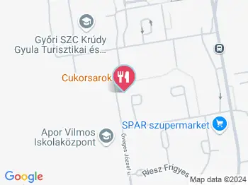 Cukorsarok Győr a térképen