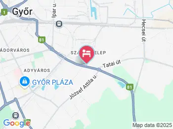 Dáma Ház Győr a térképen