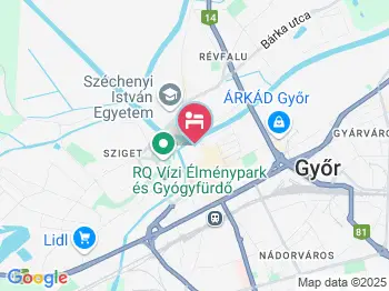 Dunalux Apartman Győr a térképen