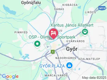 Dunaparti Csónakház Étterem & Panzió Győr a térképen