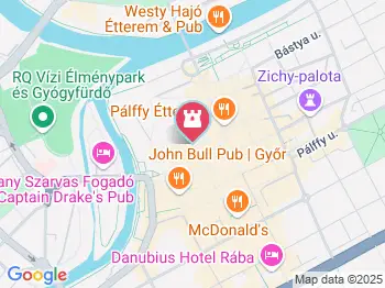 Esterházy-palota Győr a térképen