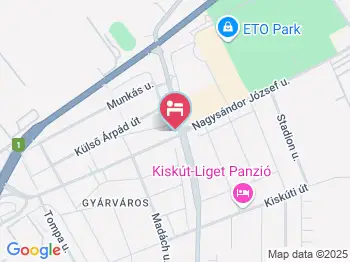 ETO Park Hotel**** Superior Business & Stadium Győr a térképen